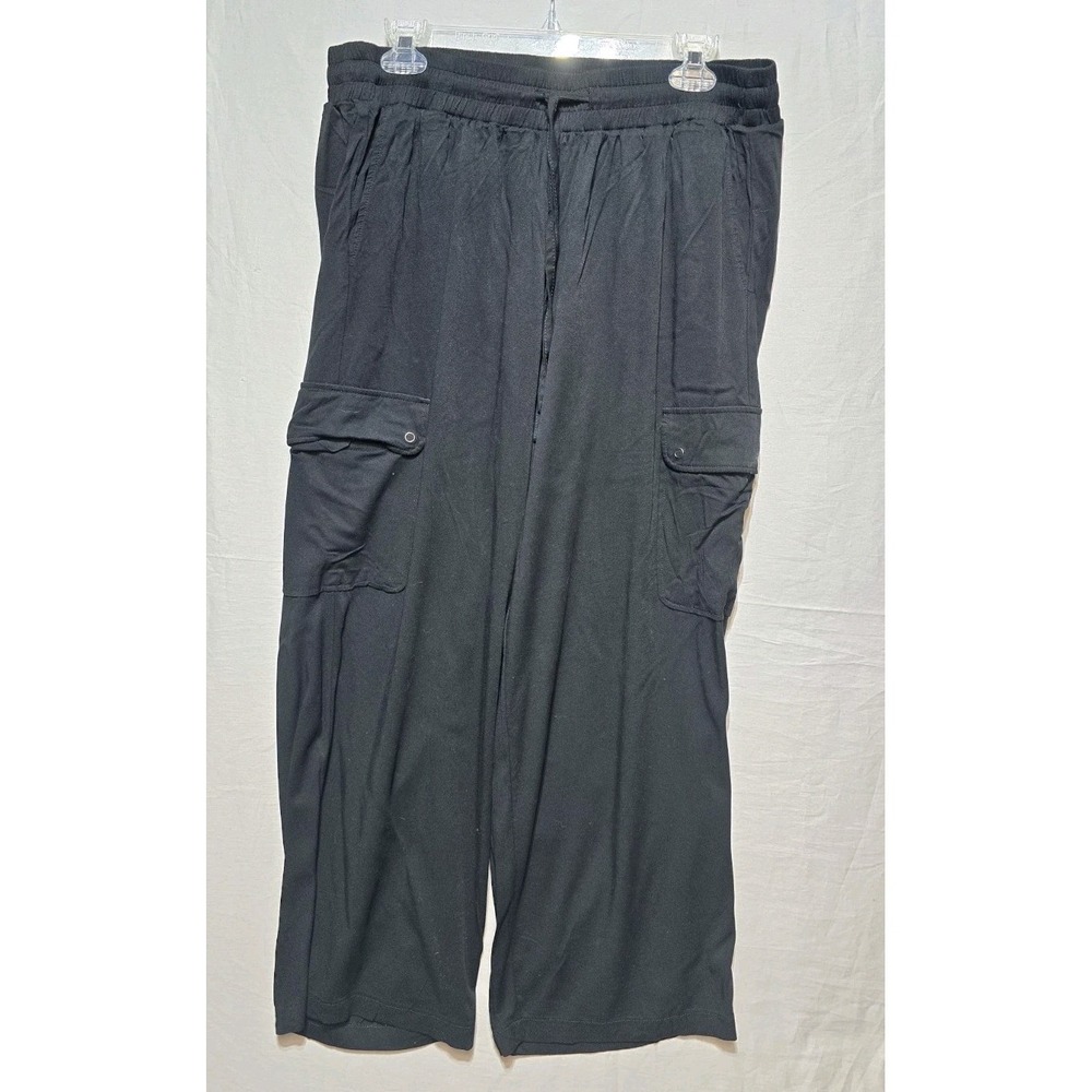 TORRID Pull-On Wide Leg Stretch Challis Cargo Pant 1S (10 short)
